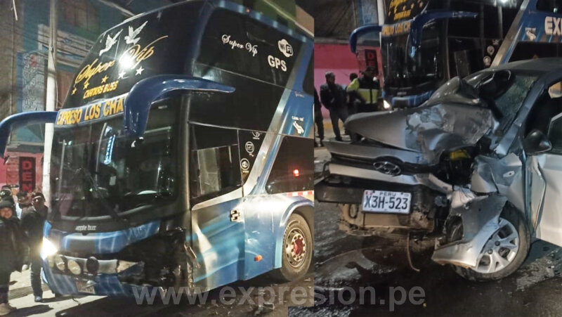 CHOQUE DE BUS Y CAMIONETA DEJA UN HERIDO | EXPRESIÓN DIARIO
