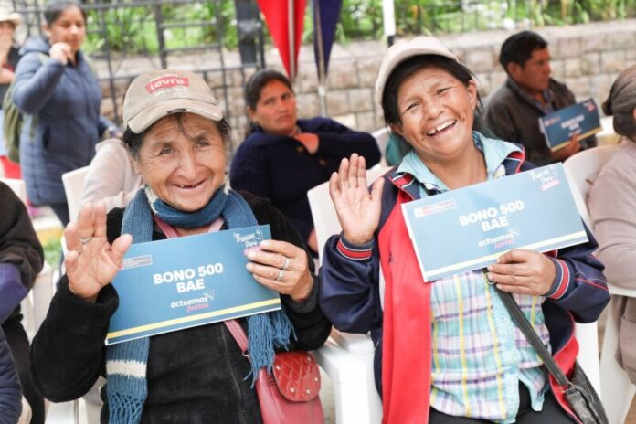 Gobierno otorgará 101 bonos