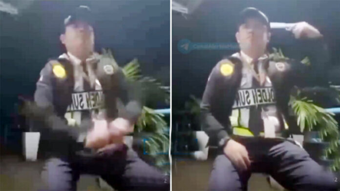 Guardia de seguridad se dispara