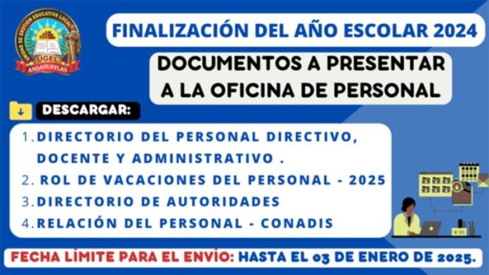Documentos a entregar a la Oficina de Personal