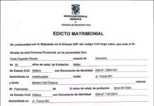 EDICTO MATRIMONIAL