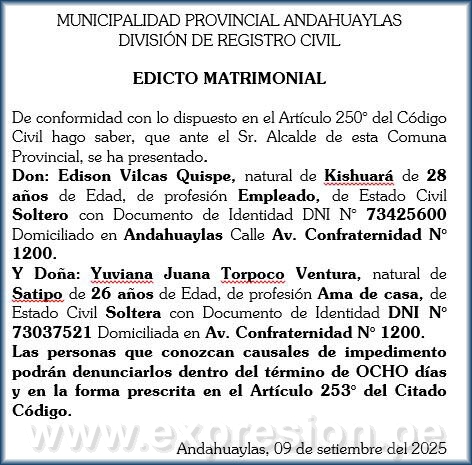 Edicto Kishuará
