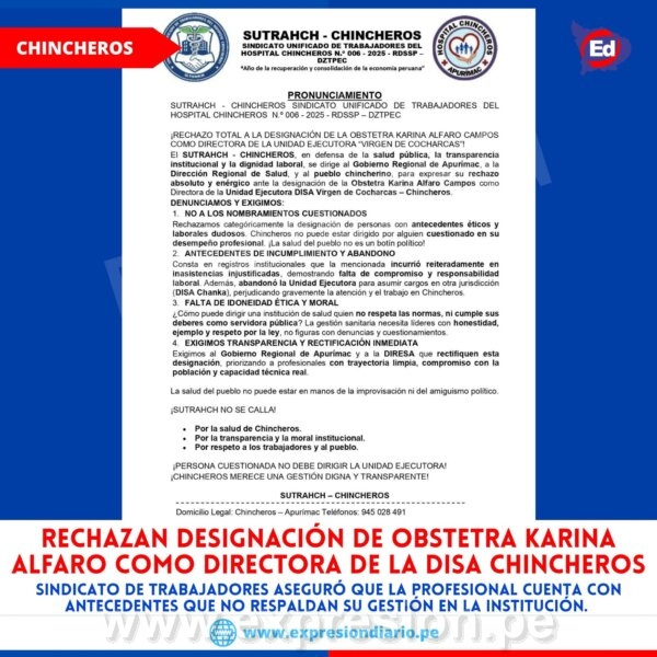 rechazan designación