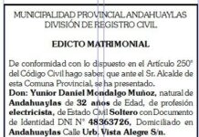 EDICTO MATRIMONIAL