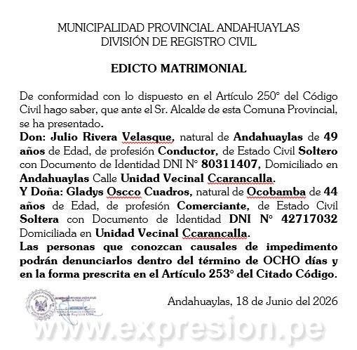 Edicto JUlio