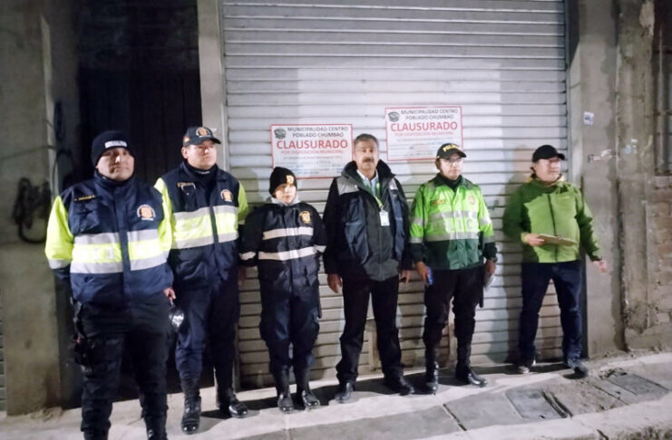 OPERATIVO CONJUNTO CLAUSURA CUATRO LOCALES INFORMALES EN EL CENTRO POBLADO EL CHUMBAO