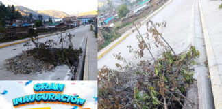 PISTA DE RECIENTE INAUGURACIÓN SE DESMORONA EN PACUCHA