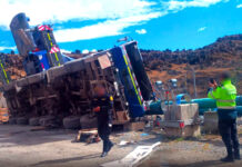 POLICÍA REALIZA DILIGENCIAS TRAS ACCIDENTE EN LAS BAMBAS QUE DEJÓ DOS TRABAJADORES FALLECIDOS