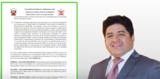 TACHA CONTRA LISTA DE NÉSTOR JARA PACHECO QUEDA SIN EFECTO Y PROGRESEMOS SIGUE EN CARRERA