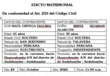 EDICTO MATRIMONIAL