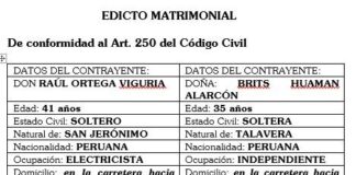 EDICTO MATRIMONIAL