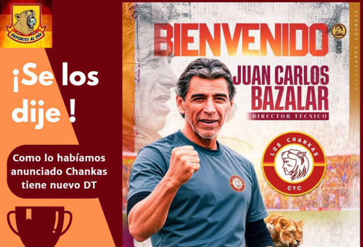JUAN CARLOS BAZALAR REGRESA A LOS CHANKAS CYC PARA ASUMIR EL DESAFÍO DEL TORNEO CLAUSURA