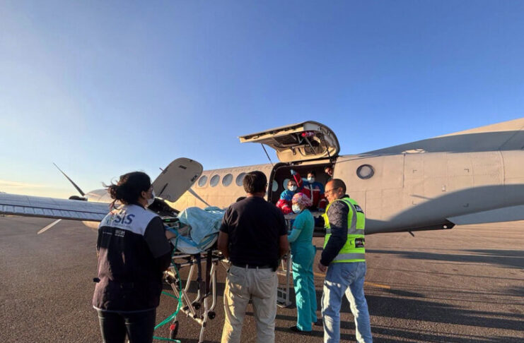 PACIENTE CON GRAVE LESIÓN CEREBRAL FUE TRASLADADO VÍA AÉREA DE ANDAHUAYLAS A LIMA