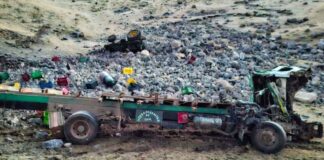 CAMIÓN CAE A UN ABISMO DE APROXIMADAMENTE 300 METROS Y DEJA TRES HERIDOS EN LLIULLITA