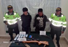 INTERVENCIÓN POLICIAL TERMINA CON INCAUTACIÓN DE ARMAS DE FUEGO