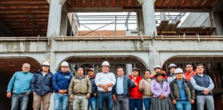 CHAMPACCOCHA: PALACIO MUNICIPAL ALCANZA EL 60 % DE AVANCE FÍSICO