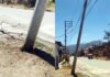 POSTE DE ALTA TENSIÓN EN PELIGROSA POSICIÓN GENERA ALERTA ENTRE VECINOS DE SALINAS