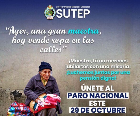 SUTEP ANUNCIA JORNADA DE LUCHA POR DERECHOS DEL MAGISTERIO